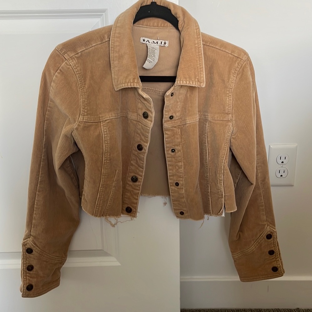 A.M.I. Corduroy Cropped Jacket